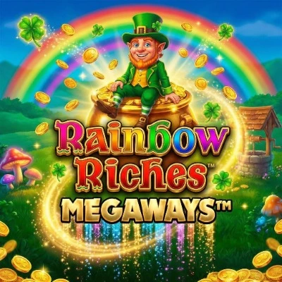 Rainbow Riches Megaways slot game artwork at Casino Kings for United Kingdom players